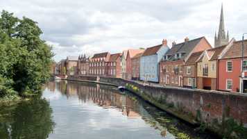 Houses on the river Wensum in Norwich
