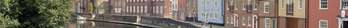 Houses along river in Norwich City Centre