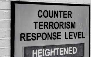Counter terrorism sign on a wall