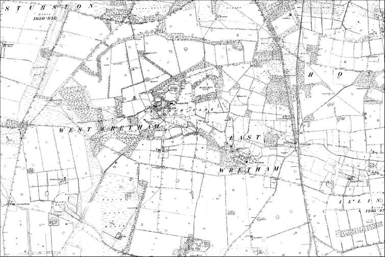Map of East and West Wretham