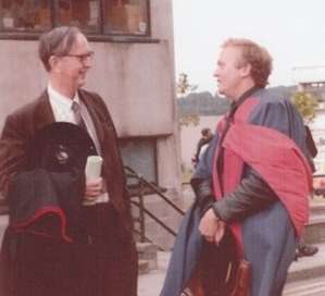 With Professor Brian Rowley, 1970s