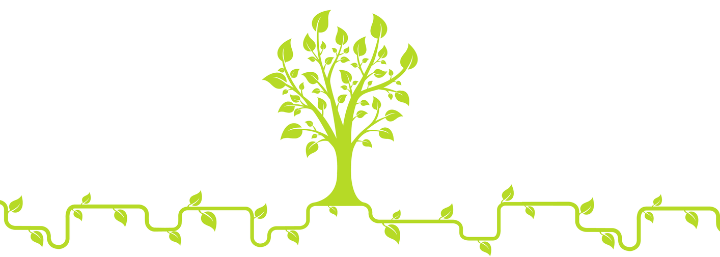 Teachers conference logo of green tree and leaves