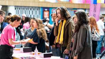 Prospective students at an open day for UEA