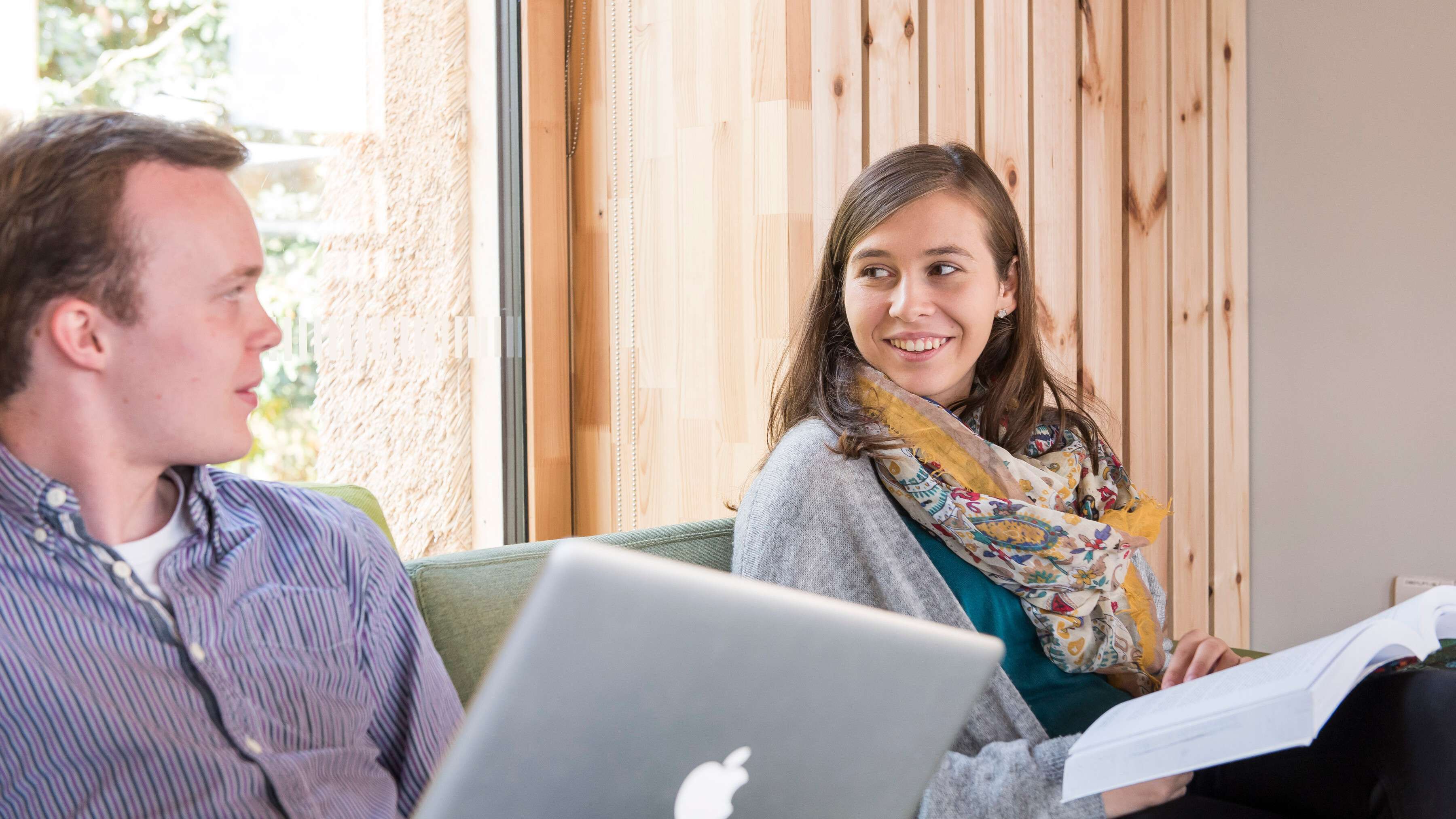 Students inside the Enterprise Centre on Campus. Norwich Business School