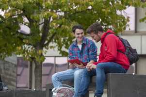 Students in the Square on Campus