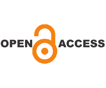 Open Access logo with orange open lock key in middle