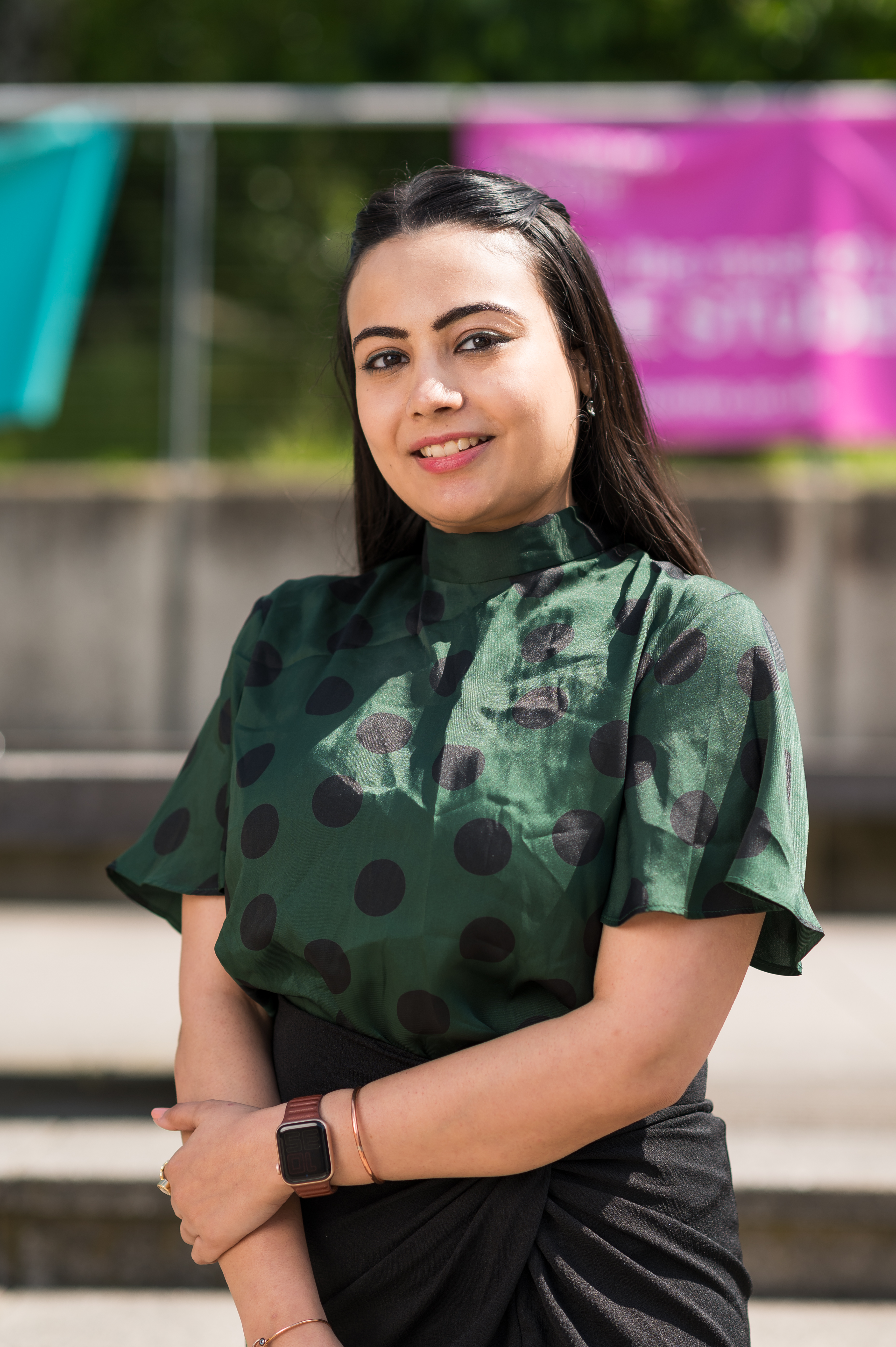 Staff member standing at UEA