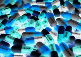 tablets and neon light