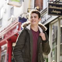 Student walking in the city