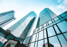 glass buildings skyline
