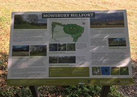 Sign at  Mowsbury Hill Fort Orchard