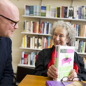 Margaret Atwood and a book