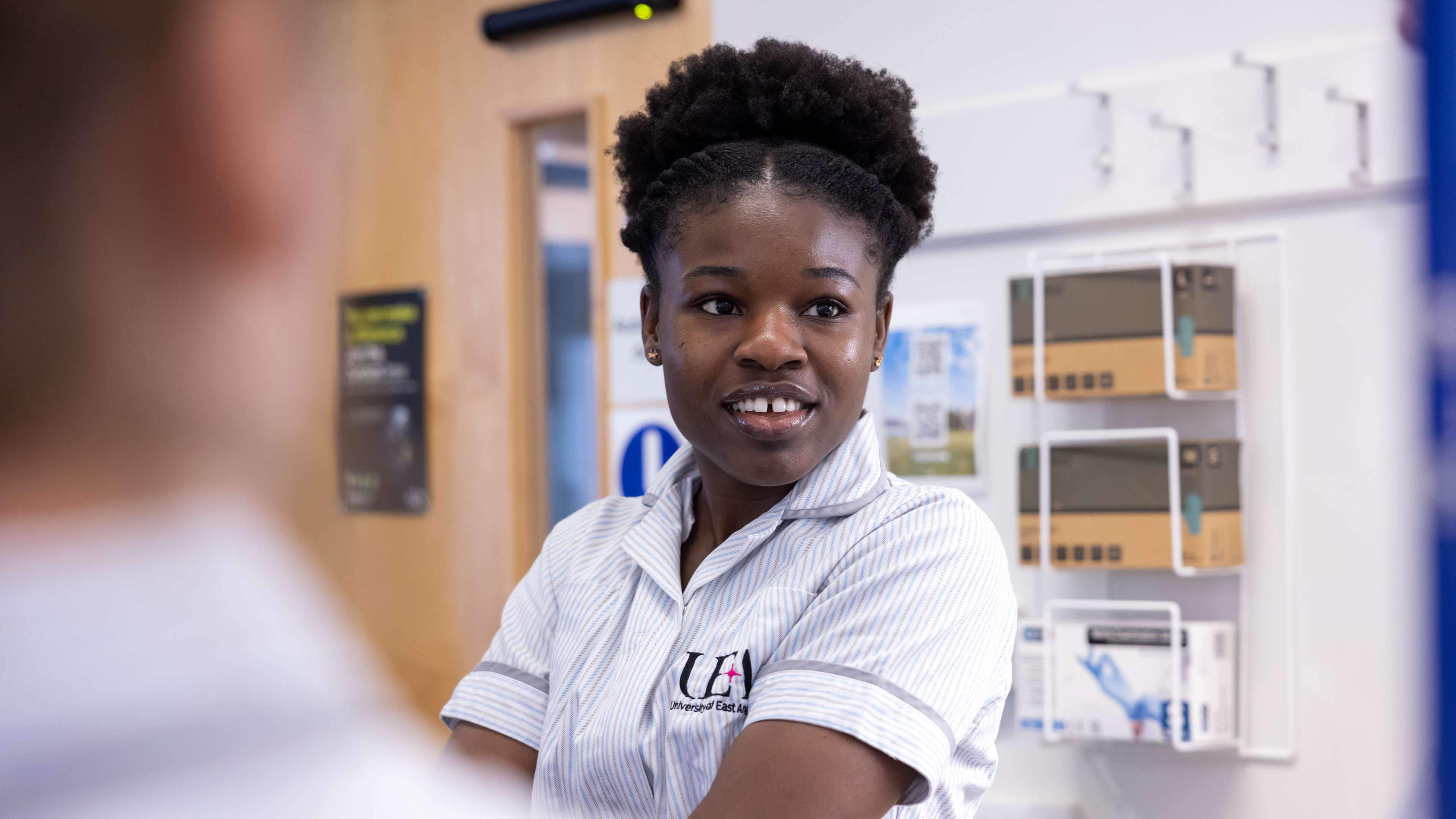 Nursing students working together during a learning session