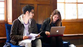 Students studying at Earlham Hall