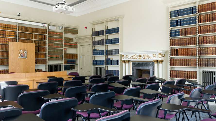 Students studying at Earlham Hall, home to the Law School at UEA