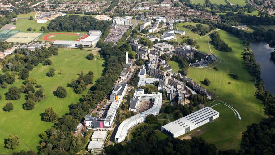 Campus images of UEA from above