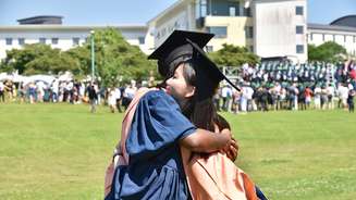 Students at their graduation ceremony