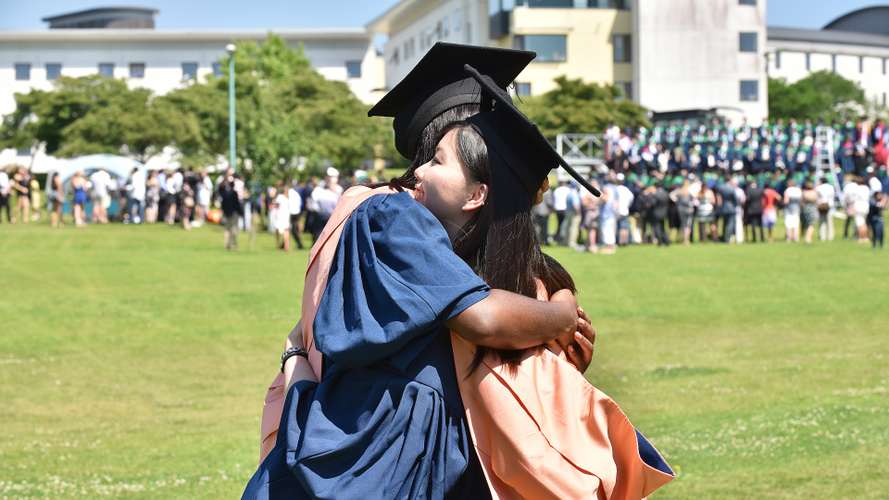 Students at their graduation ceremony
