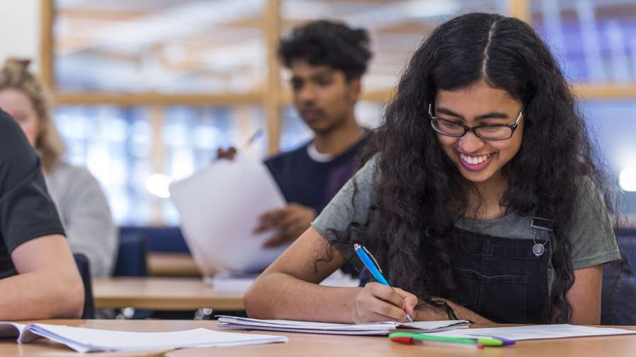 Languages student in a seminar