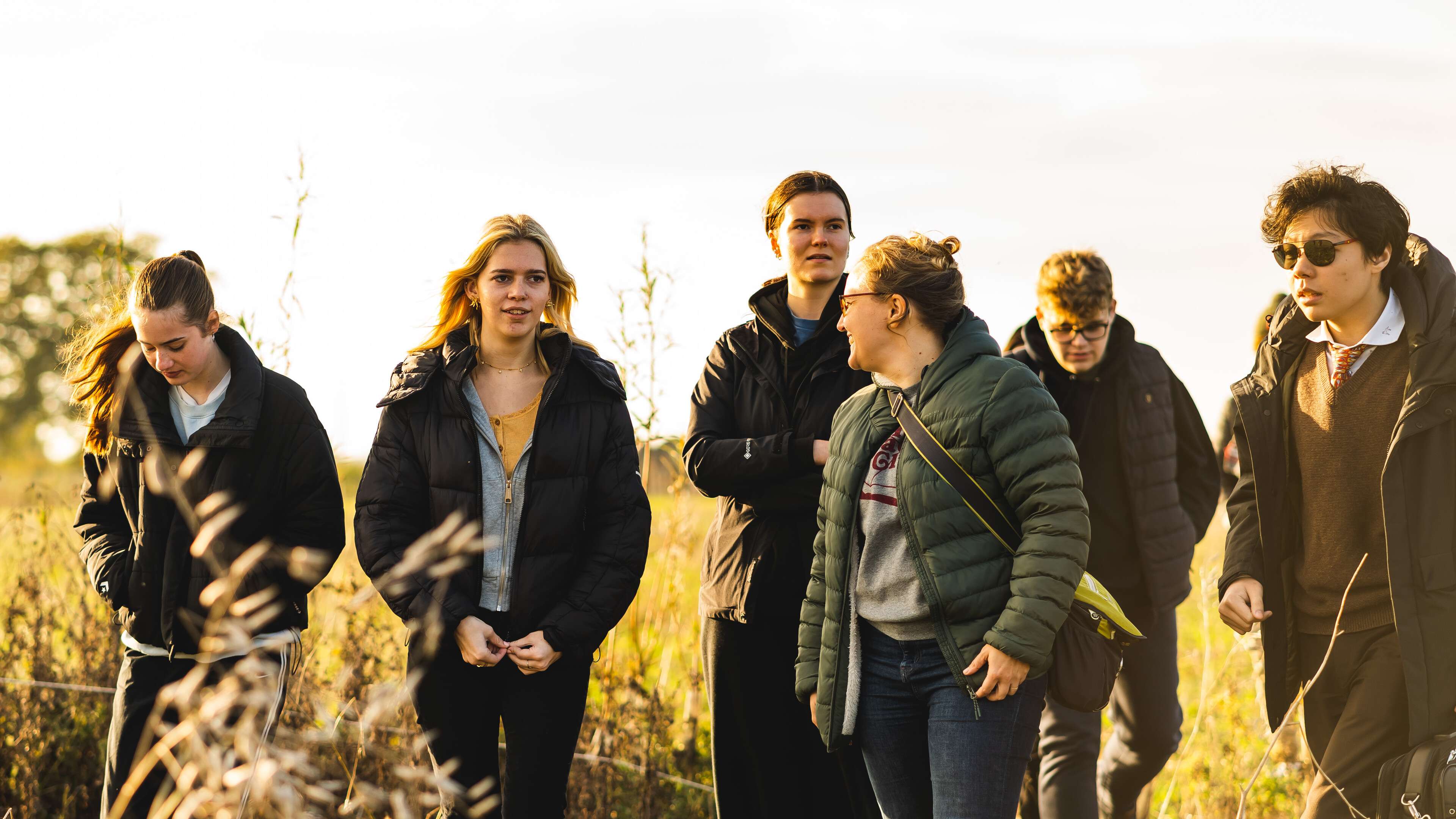 Geography students on a field trip