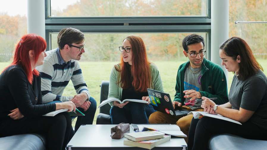Mature students collaborating in Sainsbury Centre