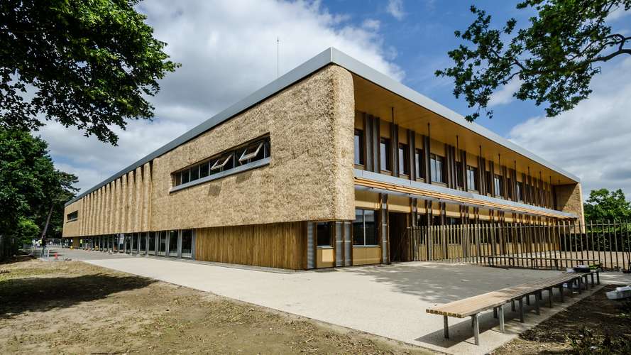 The newly built Enterprise Centre on campus, nearing completion
