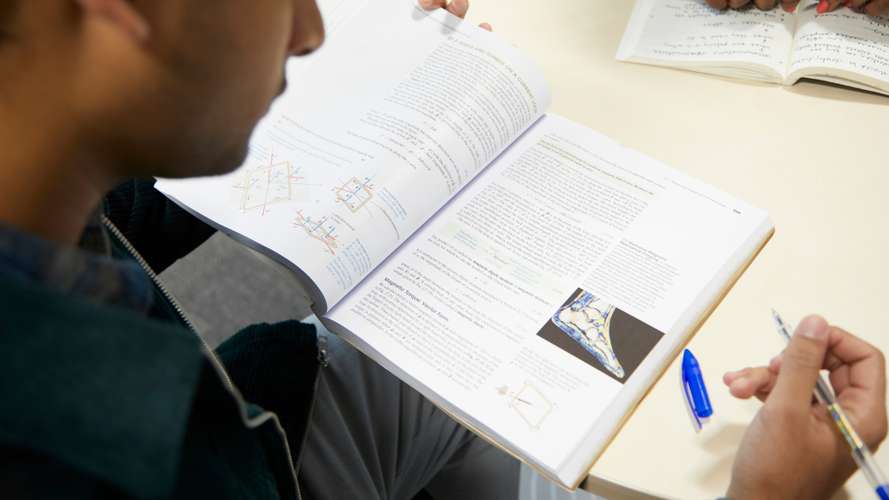 Students studying in the Library