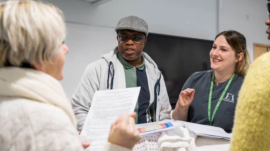 Mental Health Nursing students "Recognising the Unwell Patient" in class at Edith Cavell Building