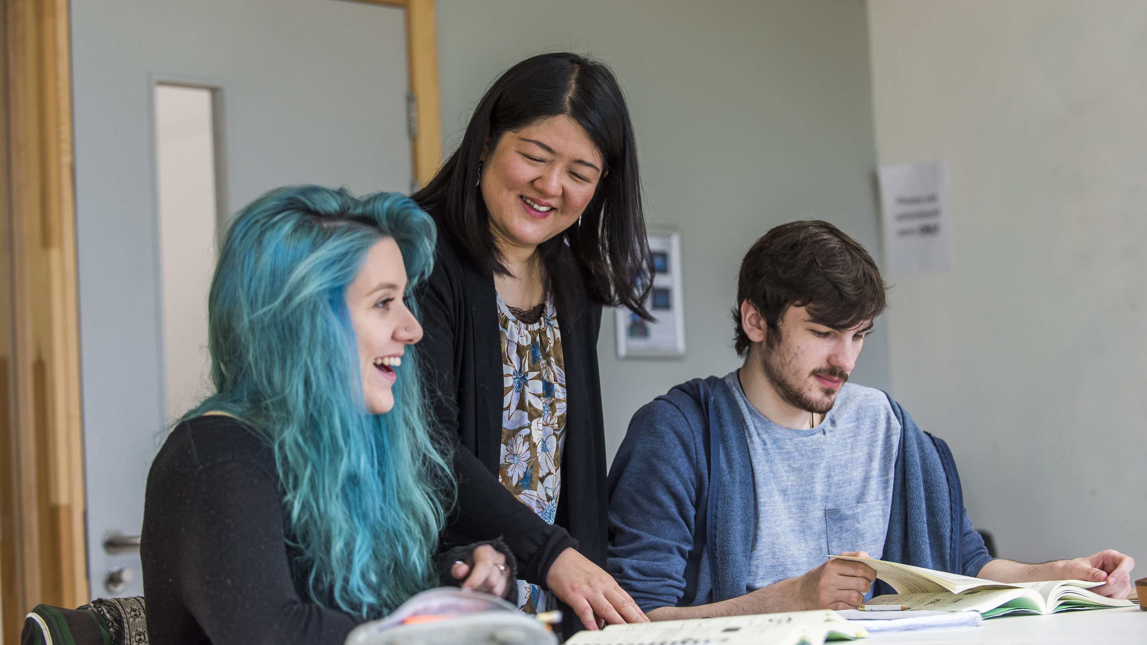 Students and lecturer in a Languages seminar