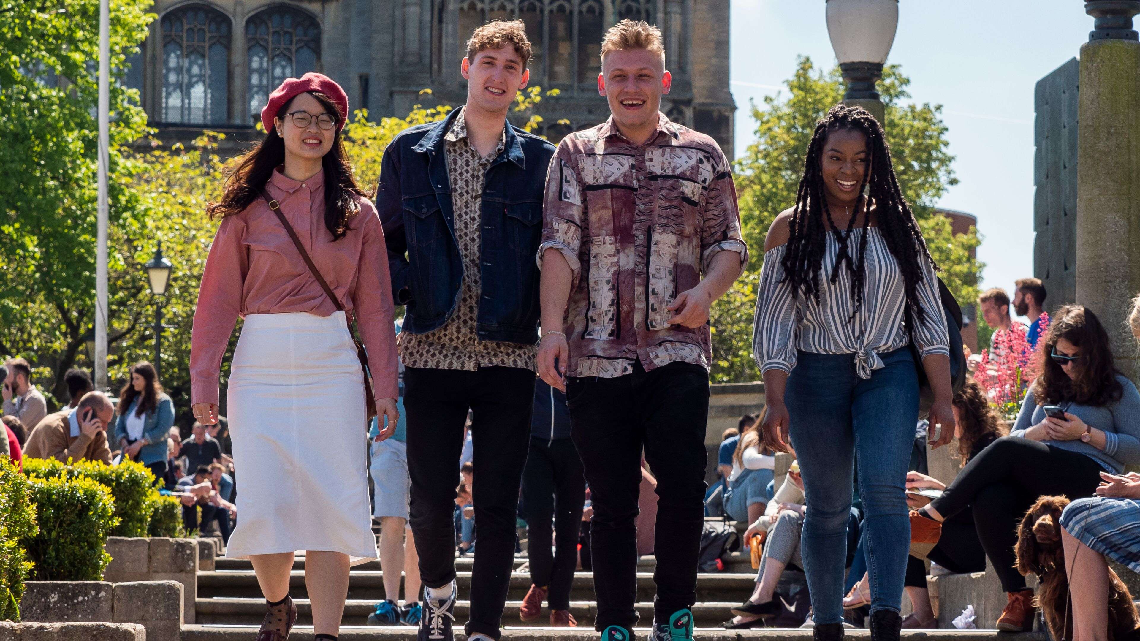 Students exploring and relaxing in Norwich