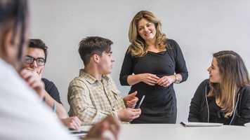 Languages students and lecturer in a seminar