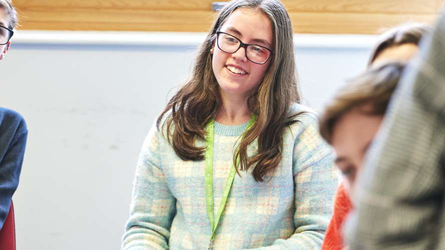 Smiling student