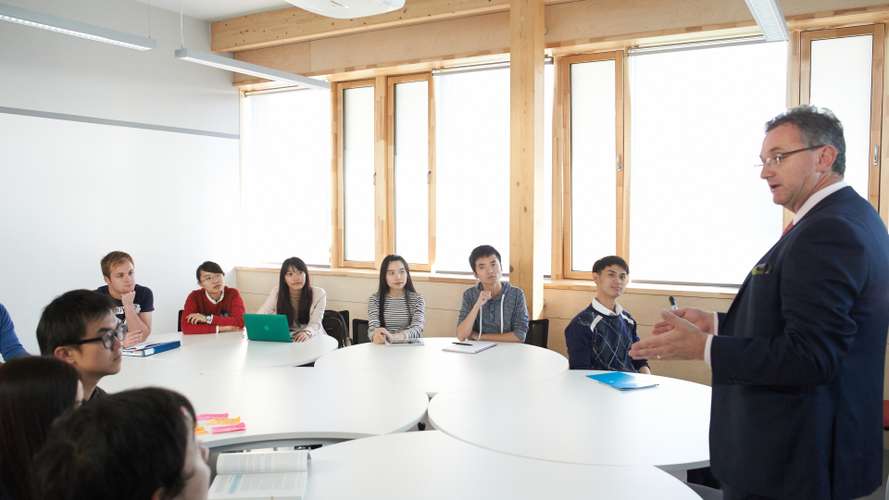 Postgraduate Economics and Norwich Business School students studying in the Enterprise Centre on campus