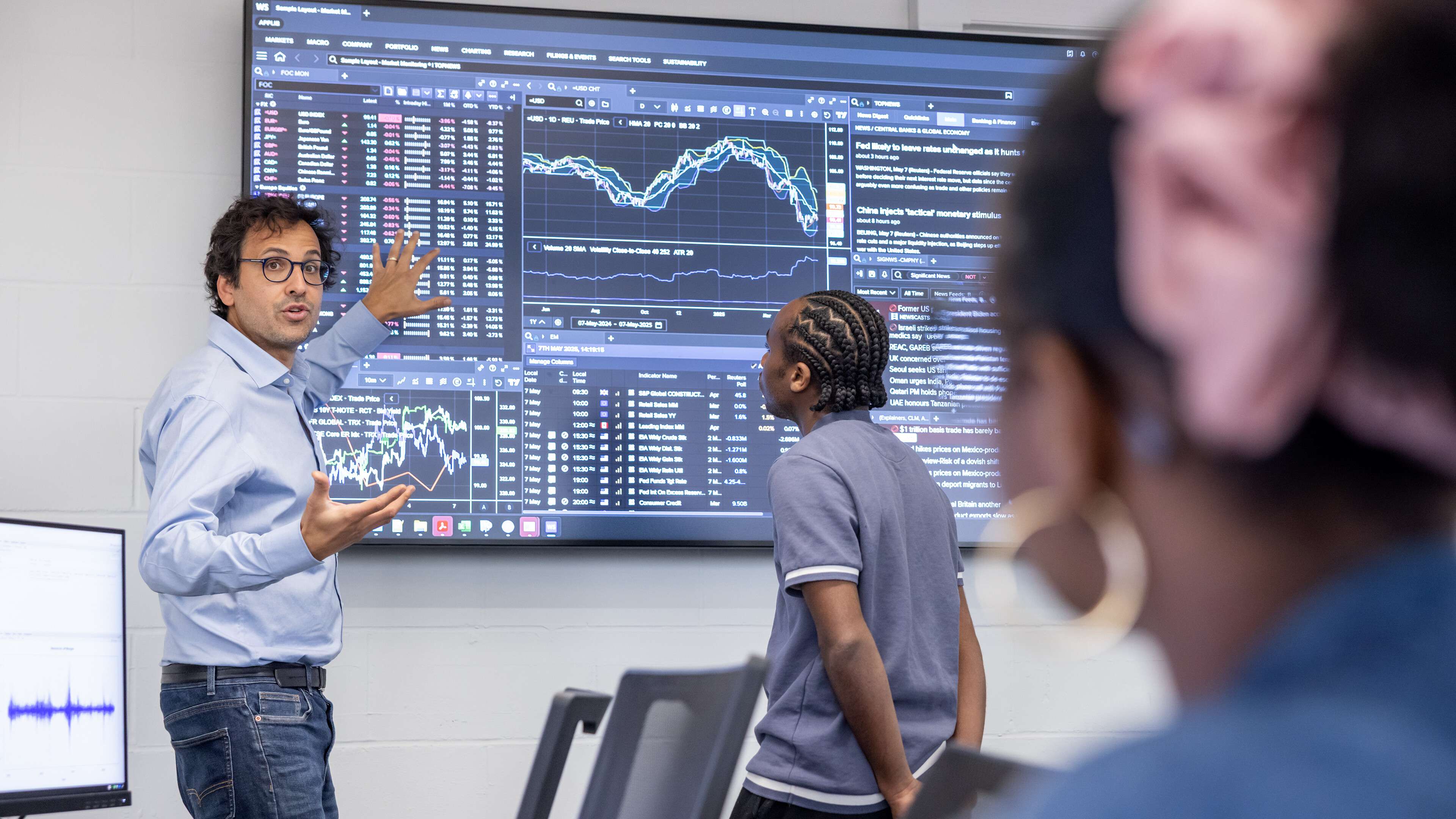 Data science students in computer lab