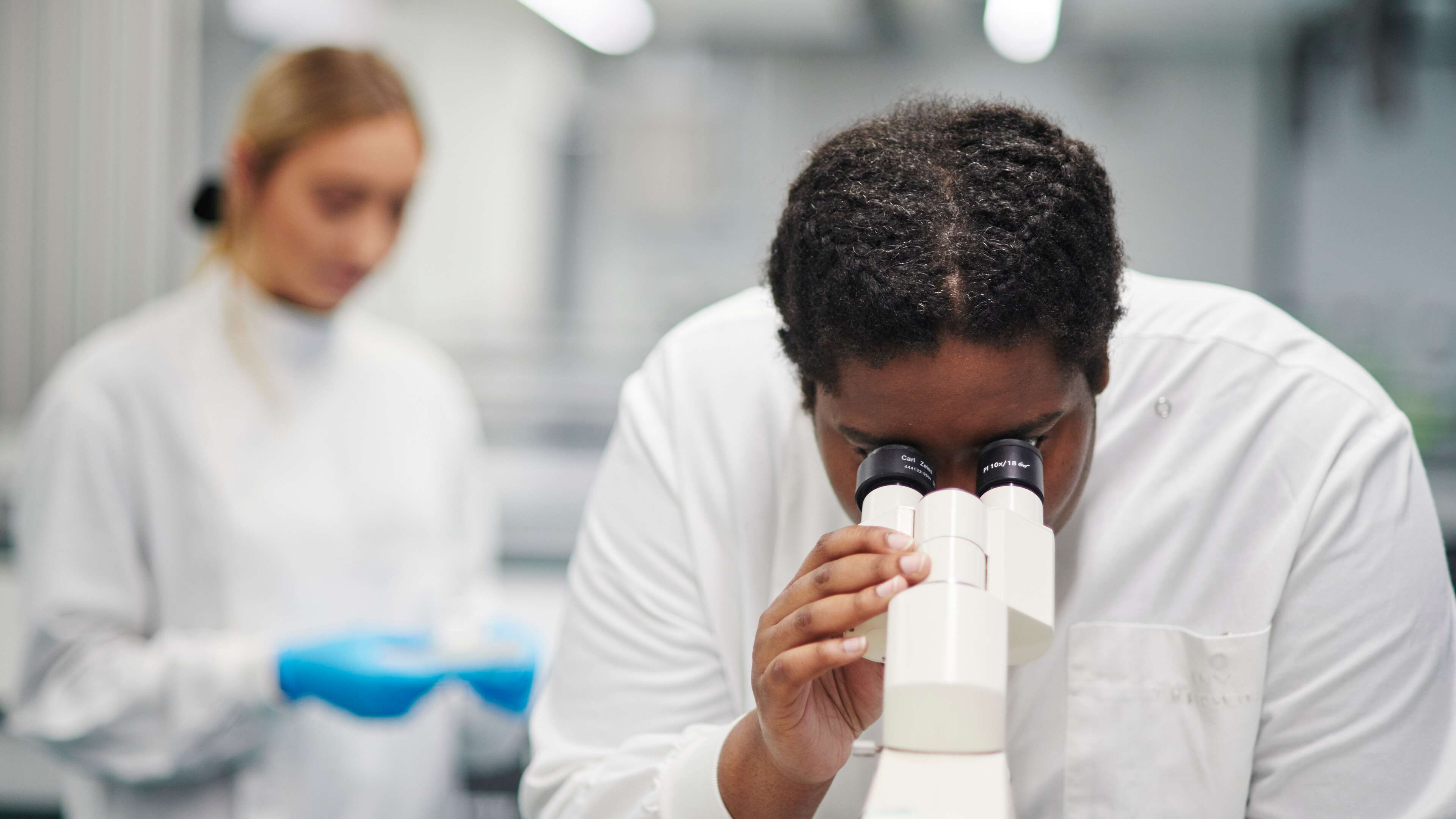 Mature students in laboratory
