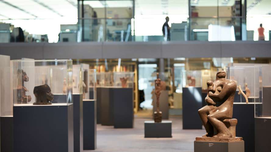 Internal shot of the works of art on display in the SCVA