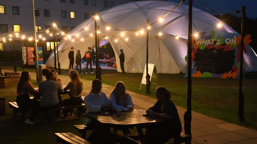 The Dome set up for Welcome Week