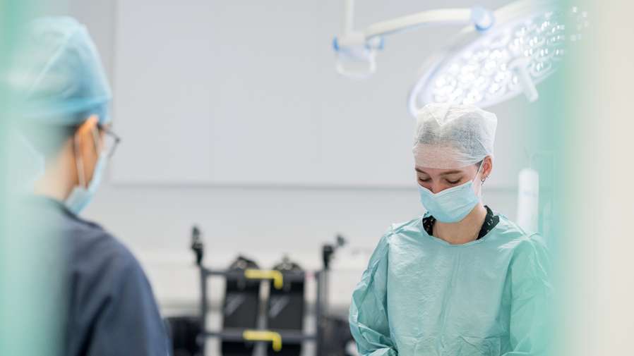 Operating Department Practice students learning anaesthetic surgical skills at Edith Cavell Building.