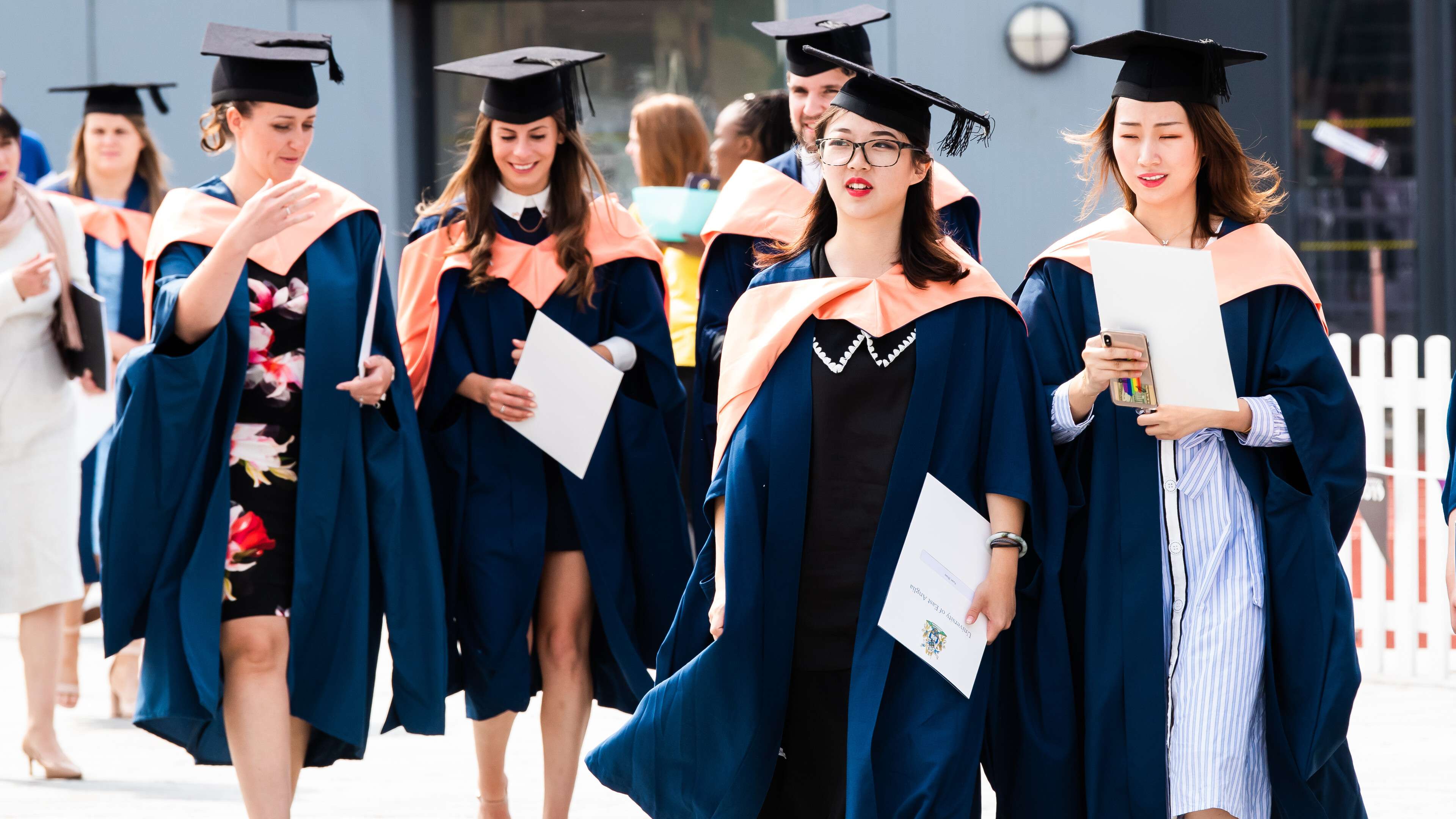 Students leaving their graduation