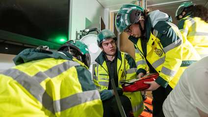 Paramedic Students in Simulation Learning Session