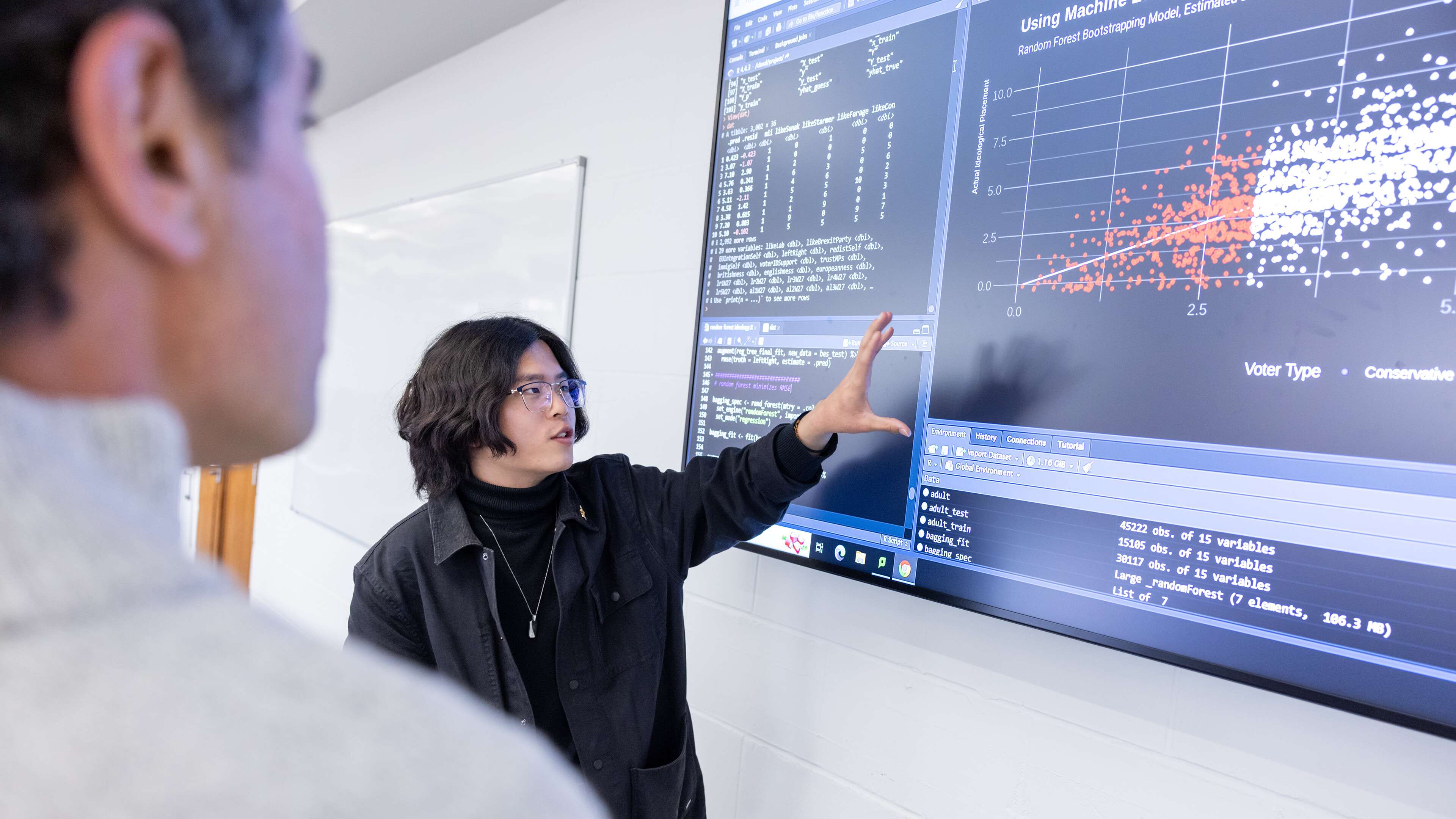 Data science students in computer lab