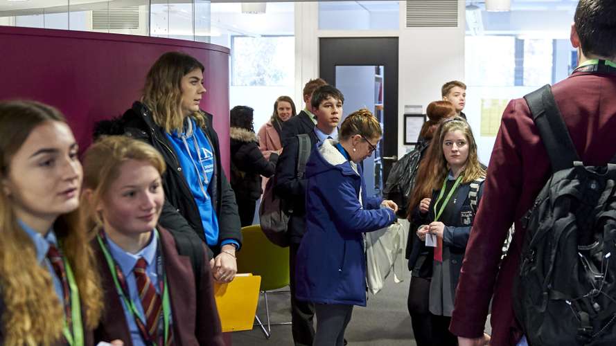 School students on campus