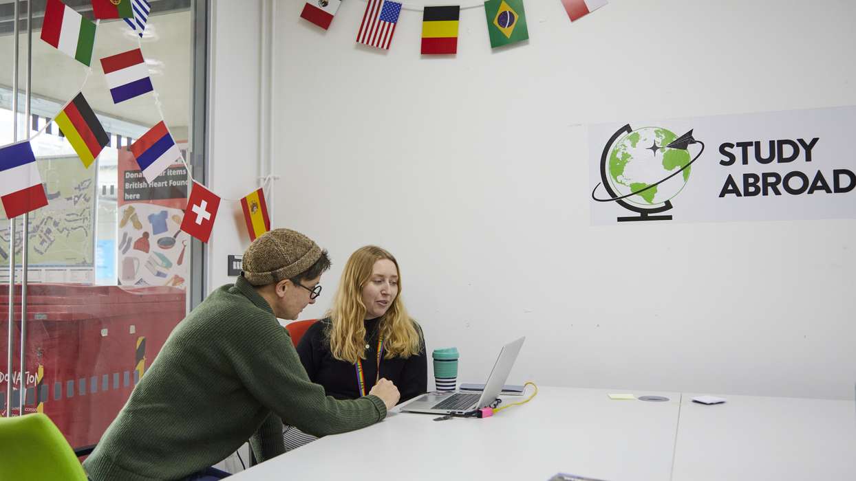 Staffs in Student Information Zone on campus