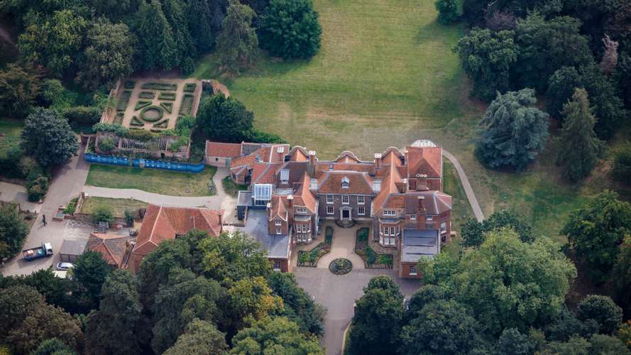 Aerial images taken in September 2016 of Earlham Hall