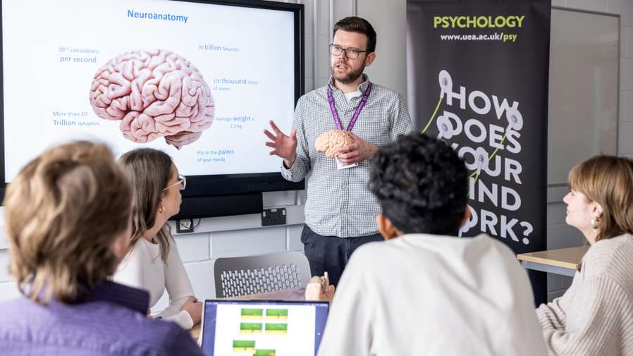 Psychology lecturer leading a seminar