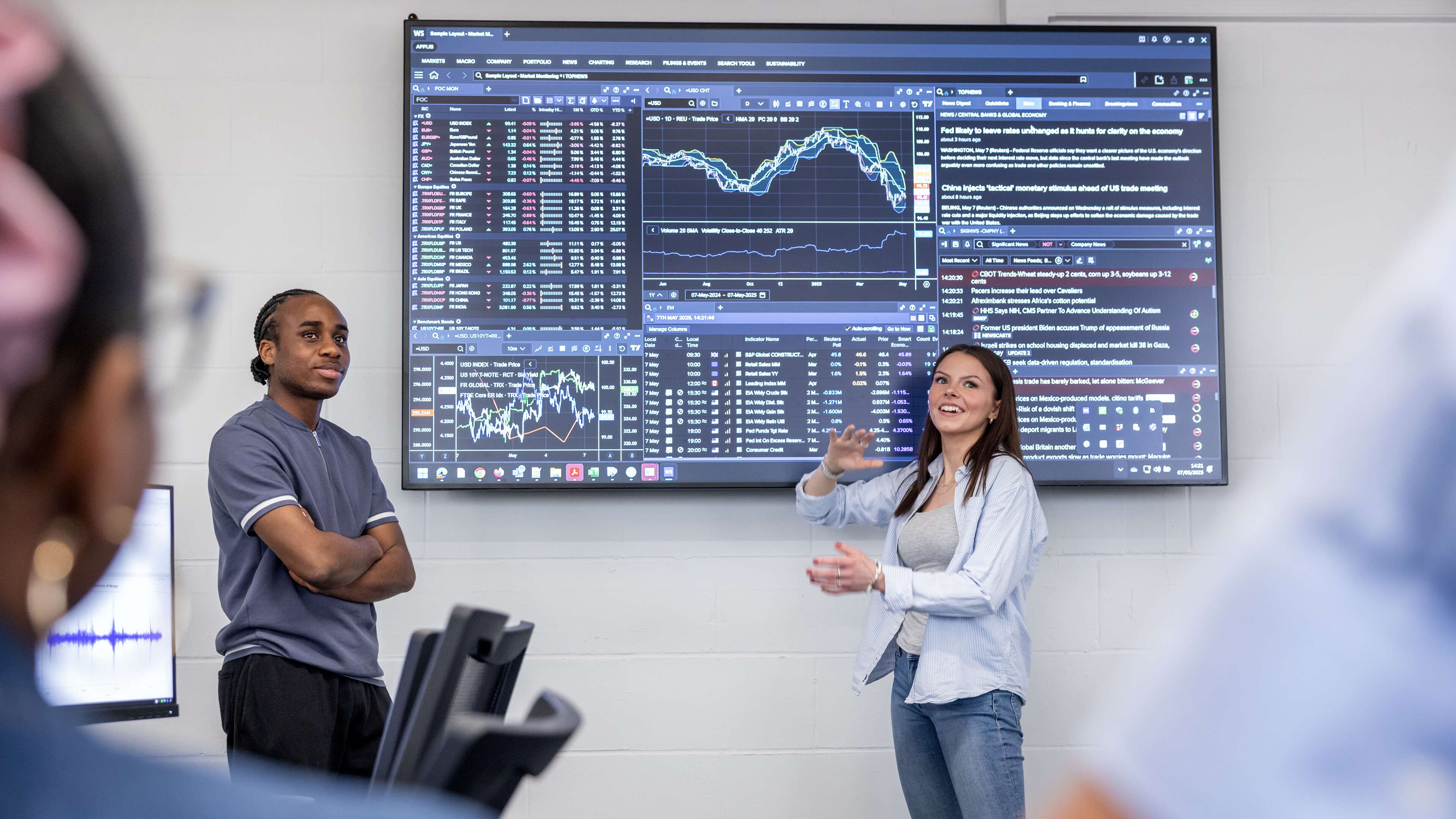 Data science students in computer lab