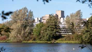 View of the Ziggurats from the UEA Broad