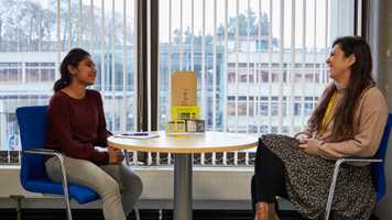Student appointment with CareerCentral in the Library