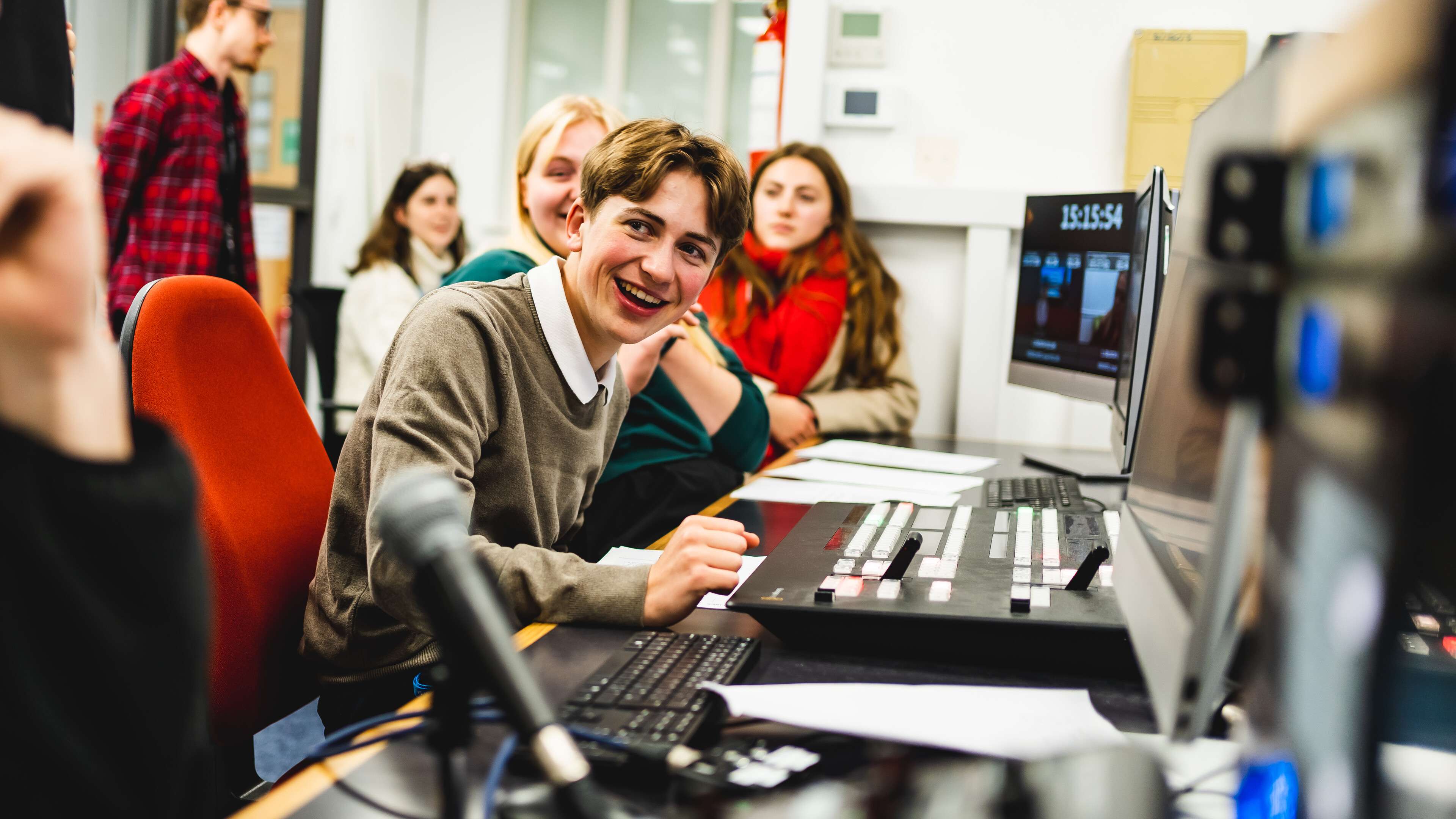 Media students at Broadcast House
