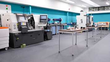 Machining Tools in the Subtractive Manufacturing Room at Productivity East